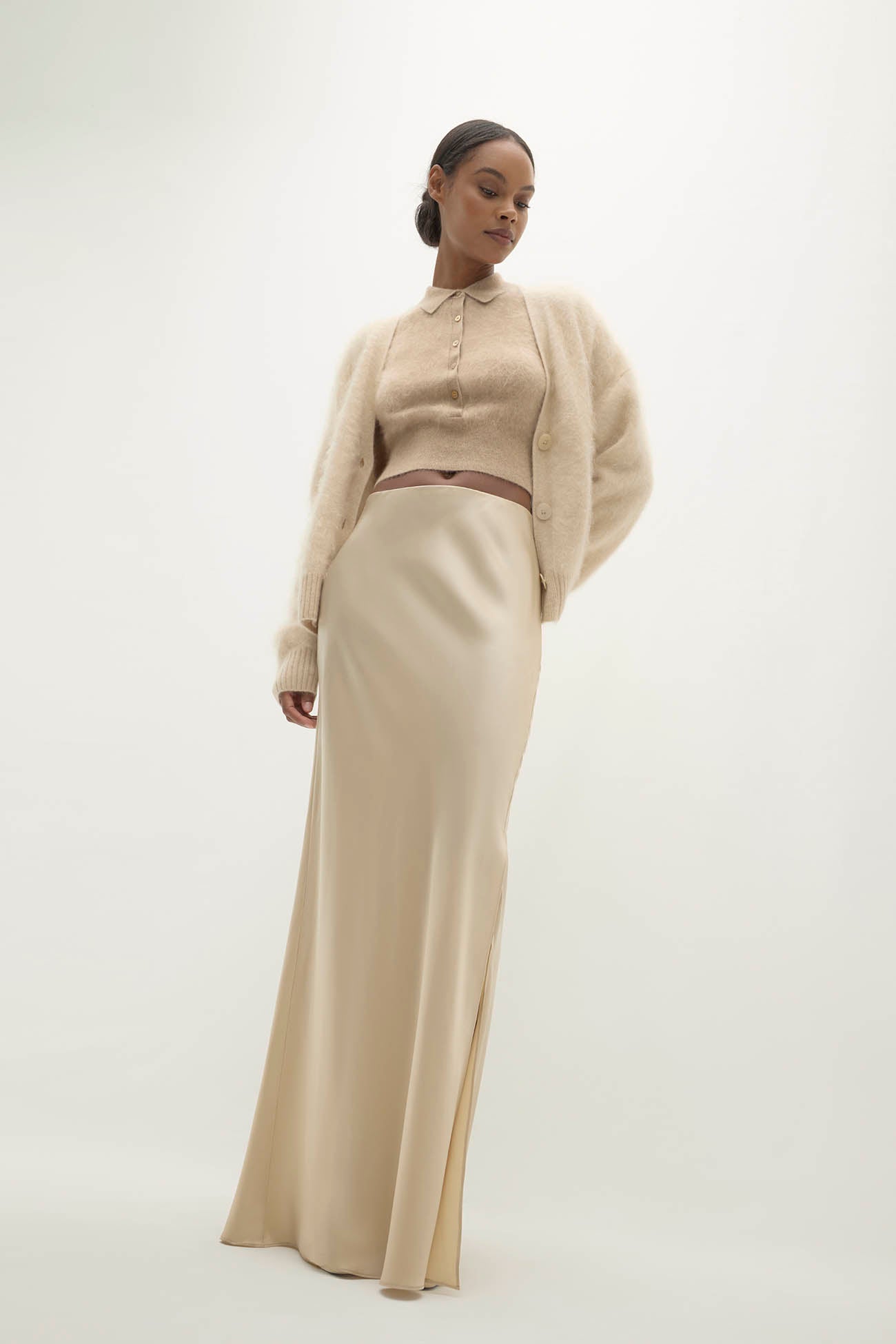 Women's Siren Silk Charmeuse Maxi Skirt | NakedCashmere