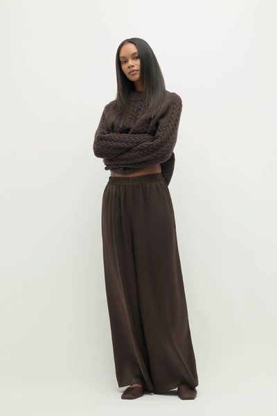 Women's Silk Wide Leg Pants 30