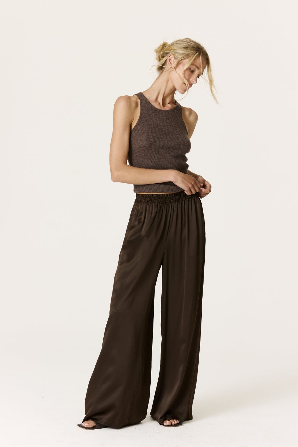 EVAN SILK WIDE LEG PANT | 30