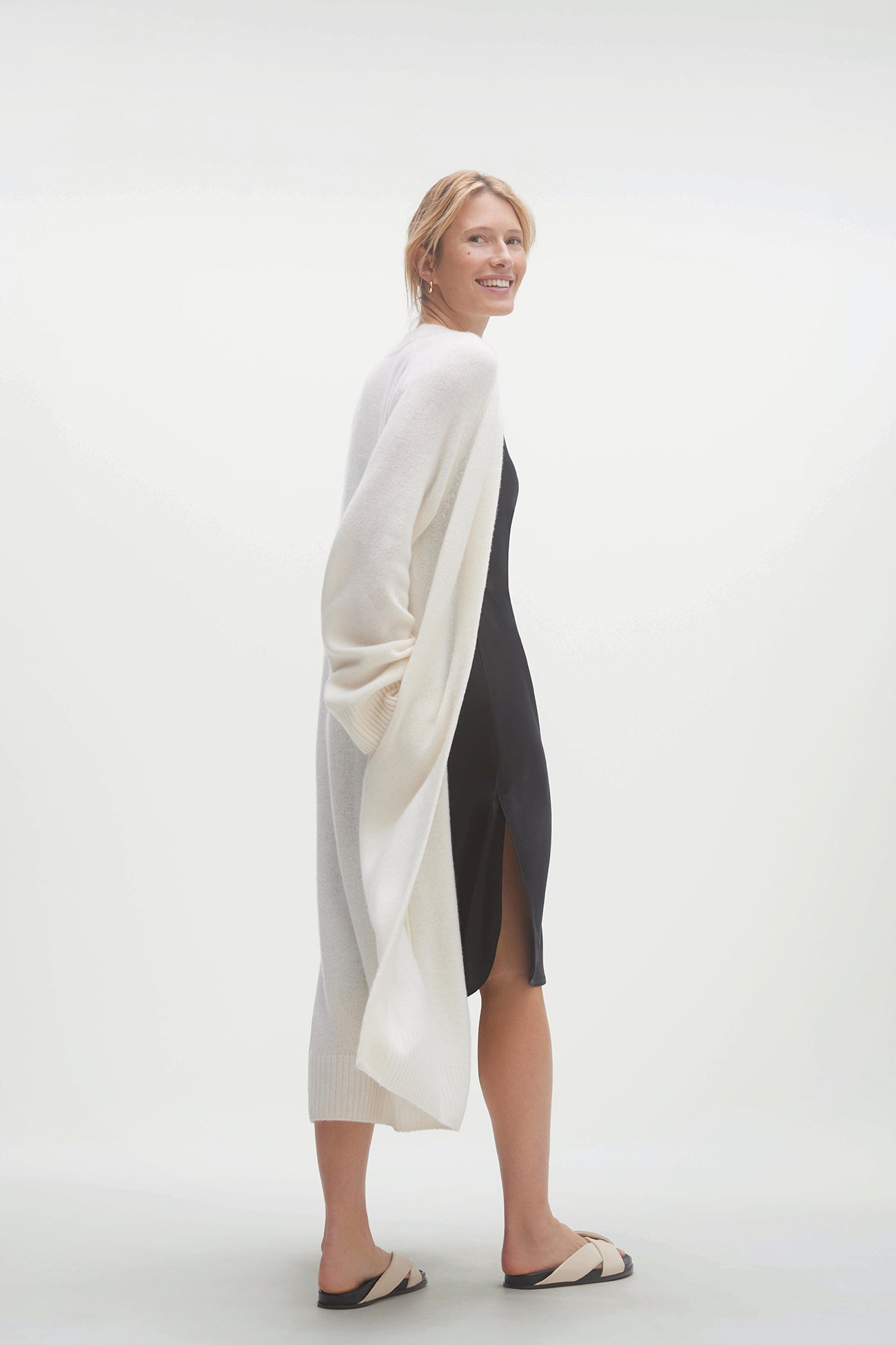 Gilet Long Naked Cashmere 100% Cachemire Georgina - Noir, Taille S, Oversize