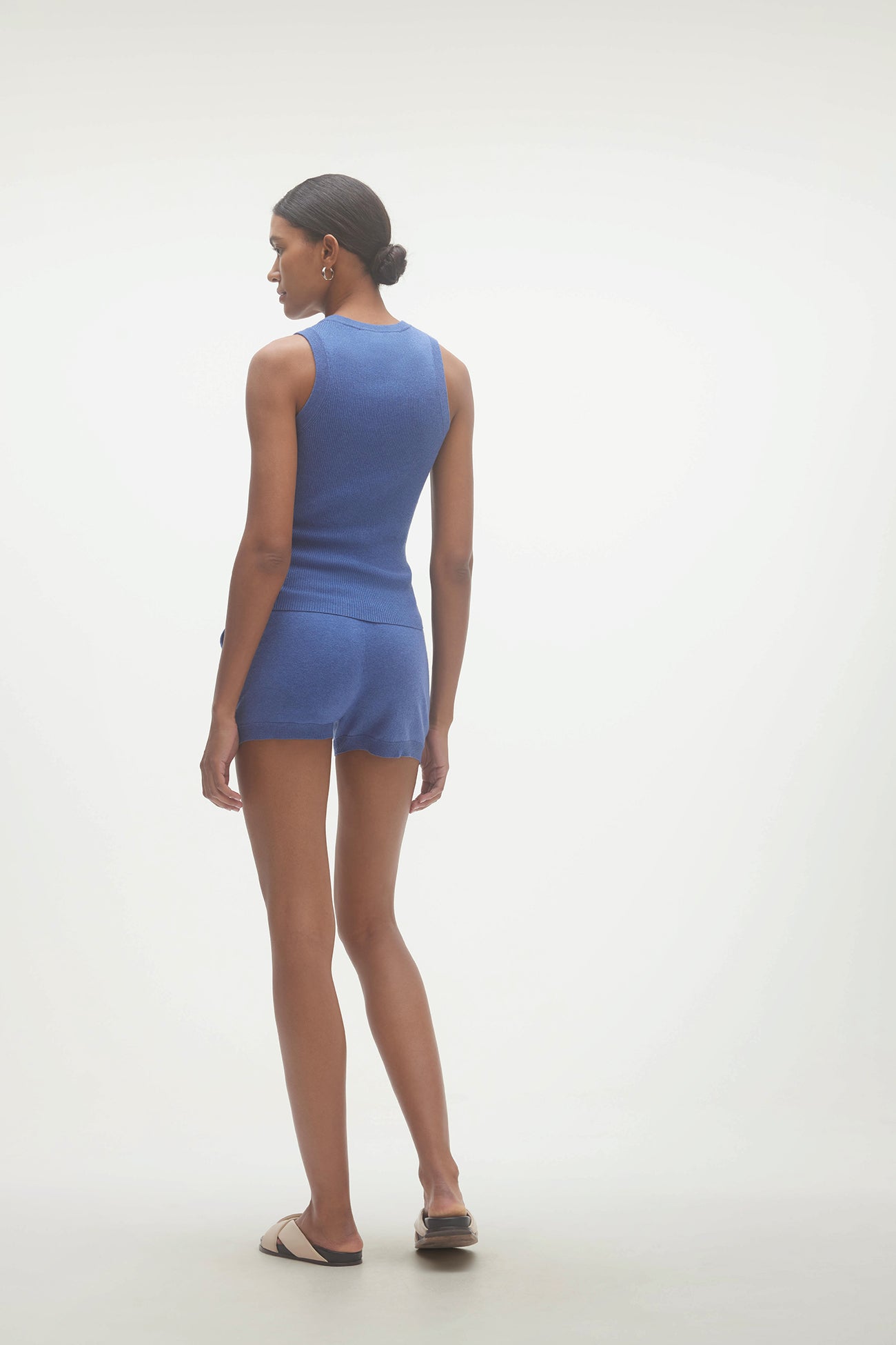 Women's Cotton Cashmere Crewneck Tank | NAKEDCASHMERE