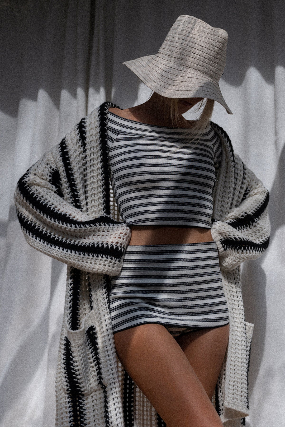 Cashmere Deckchair Stripe Cardigan