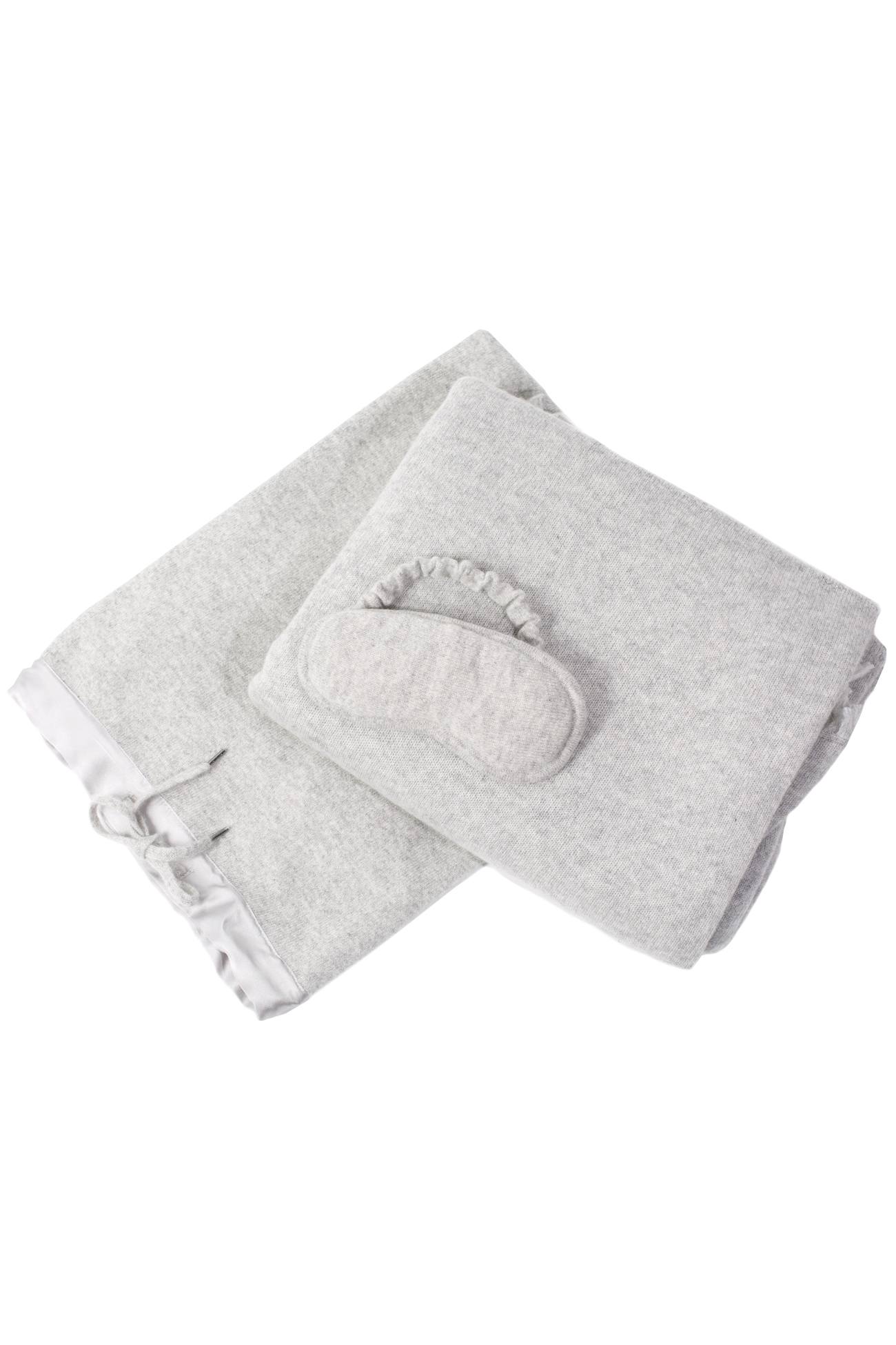Cashmere Travel Set Blanket Eye Mask Bag | NAKEDCASHMERE