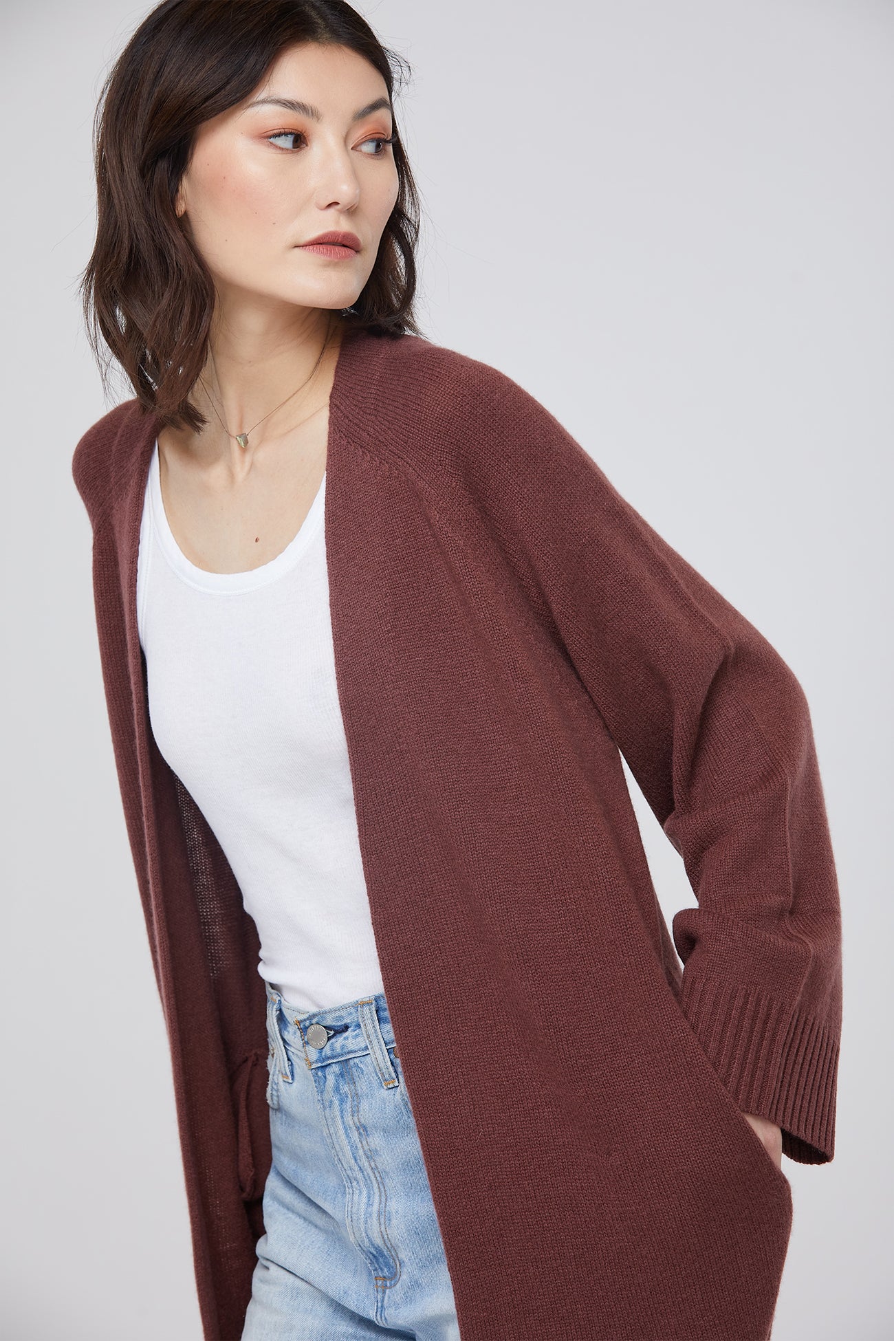 Women's Makena Pure Cashmere Long Cardigan | NakedCashmere