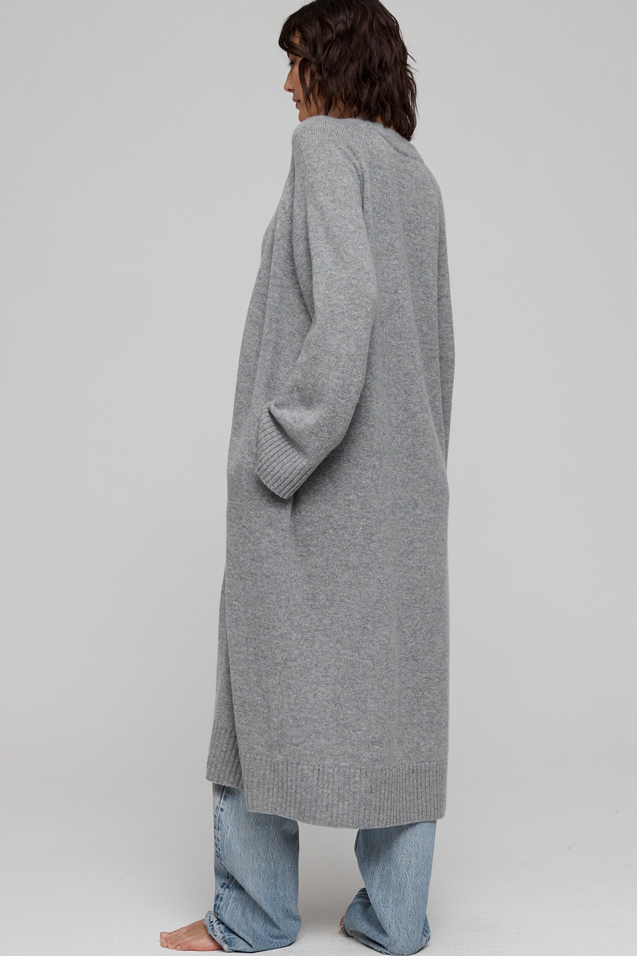 Women's Cashmere Longline Open-Front Cardigan | NAKEDCASHMERE