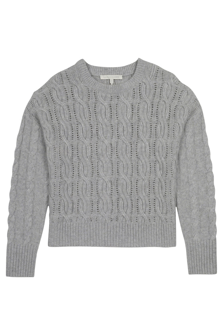 Women's Rai Cable Knit Crewneck Cashmere Sweater
