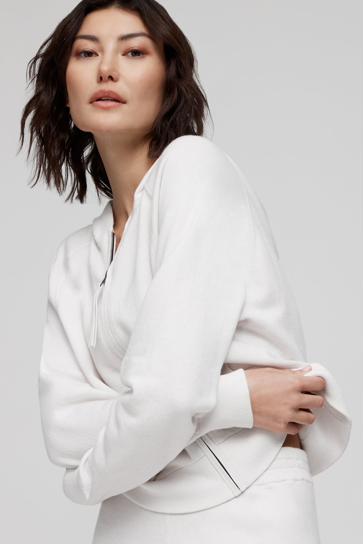 Vivian High Neck Half Zip Knit Birch